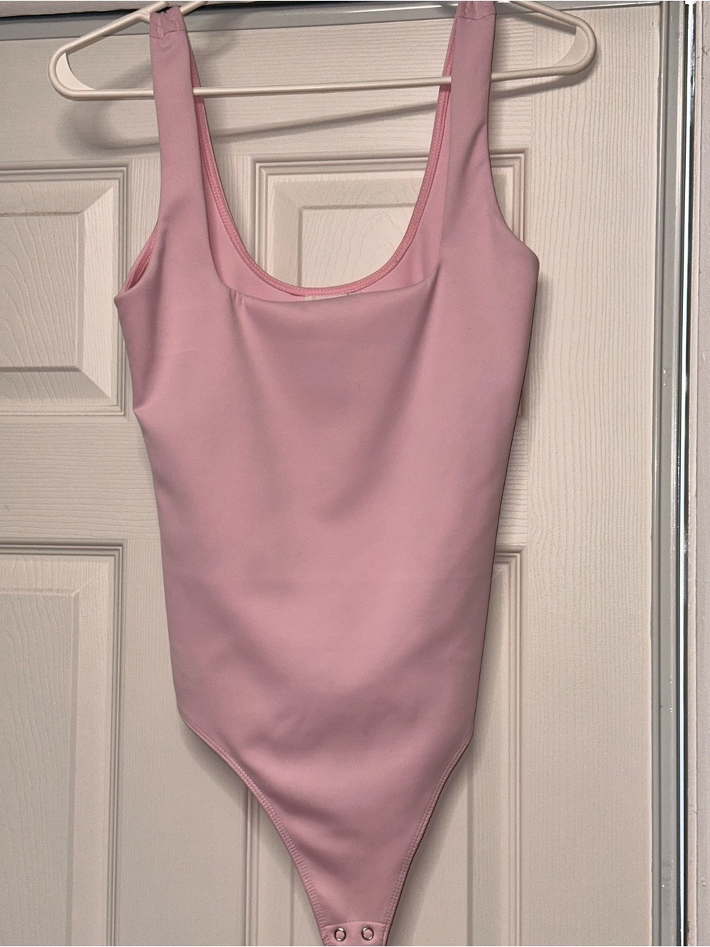 Good American Pink Tank-Style One-Piece Bodysuit